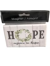 New-Refrgerator Ceramic Magnet-“Hope Rejoice In Hope”. ShipN24Hours - $304.08 MXN