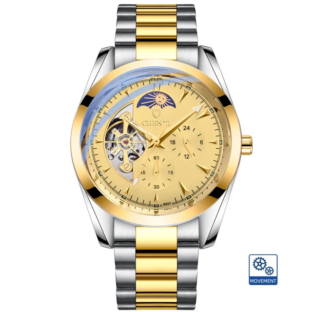 CHENXI Mens   Tourbillon Design Automatic Mechanical Watch  Business Retro Wrist - £111.19 GBP