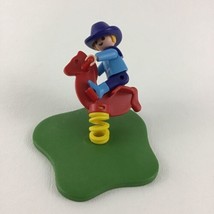 Playmobil Playground Ride On Horse Mini Figure Set 3818 Vintage Geobra 1995 Toy - $24.70