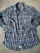 PETER MILLAR Shirt MENS L Button Down Long Sleeve Dress Shirt - £7.34 GBP