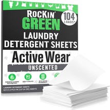 Active Wear Travel Laundry Detergent Sheets Unscented - Mess-Free Laundry Sheets - £10.98 GBP