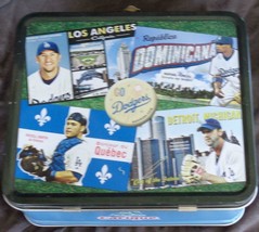 Collectible Los Angeles Dodgers Metal Lunchbox - VGC - Cacique - GREAT GRAPHICS - £23.79 GBP