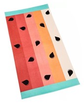 Martha Stewart Collection Watermelon Beach Towel-Coral Combo 38X68in T41... - $26.68