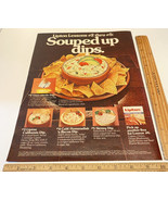 Vintage Print Ad Lipton Mix Souped up Dips Recipes Guacamole 1970s Ephemera - £11.50 GBP