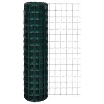 vidaXL Euro Fence Steel 82ftx4.9ft Green - $184.58