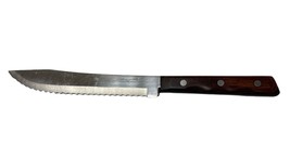 Vintage Forgecraft Knife 7&quot; Serrated Stainless Steel Carving Kitchen 12&quot; total - £7.07 GBP