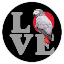 Love African Grey Parrot : Gift Coaster Bird Exotic Animal Cute - £3.94 GBP