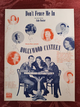 RARE Sheet Music Don&#39;t Fence Me In Cole Porter Hollywood Canteen 1944 - £12.11 GBP