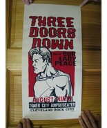 Three Doors Down Poster Silkscreen Signed Numbered Our Lady Peace Aug 9 - $123.46 CAD