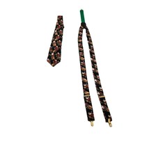 Camden Court Holiday Christmas Neck Tie and Adjustabl Suspenders Santa R... - £11.95 GBP
