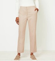 New Ann Taylor LOFT Oatmeal Beige Herringbone Pocket Tapered Slim Ankle ... - £31.28 GBP