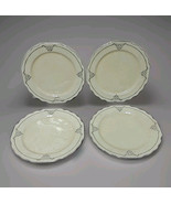 W.S. George Lido Canarytone Platinum Rose 10&quot; Dinner Plate 485A (Lot of 4) - $58.45 CAD