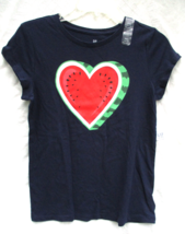 Gap Kids T-Shirt NEW with Tag Watermelon Heart Glitter Girls Size XXL 14 to 16 - £10.42 GBP