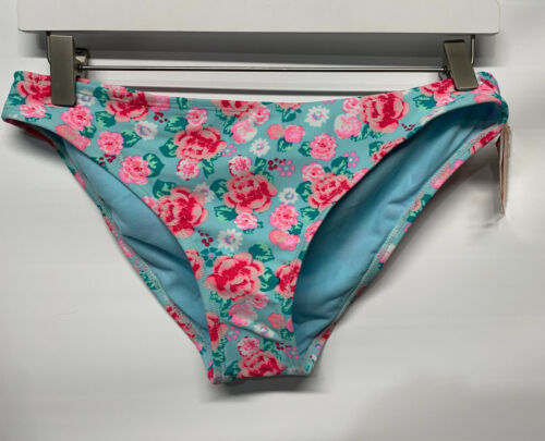 Joe Boxer Juniors Bikini Bottom Blue Pink Floral NEW M - $11.53