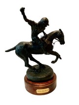 J T Burnell Jr 1992 Cast Resin Sculpture Going For Broke Jockey Damage On Arm - £119.62 GBP