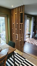 Wooden Wall Partition With Shelves | Room Divider With Shelves | THE BEN... - $411.00