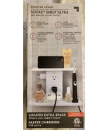 Socket Shelf 8 Port Surge Protector Wall Outlet 2 USB Charging Ports &amp; S... - $29.95