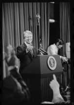 President Jimmy Carter takes questions at press conference 1977 New 8x10... - $8.81