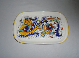 Deruta Raffaellesco Italian Pottery Serving Tray Italy 10&quot;x6&quot; - £15.24 GBP