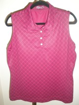 Women's Nike Golf Diamond Sleeveless Polo Wine Color Sz Large (12-14) - $22.76