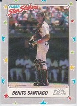 G) 1988 Fleer Star Stickers - Baseball Trading Card - Benito Santiago - #125 - $1.97