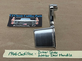 Oem 66 Cadillac Deville Left Driver Side Interior Chrome Door Handle #4537108 - £155.74 GBP