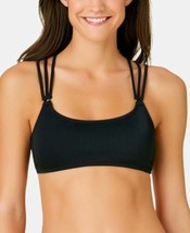 California Waves Juniors Ribbed Strappy Back Bralette Top Size Small Color Black - £19.18 GBP