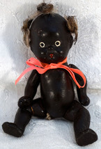 Vintage Dark Complexion Jointed Ceramic Bisque Baby Doll Made in Japan - £20.77 GBP