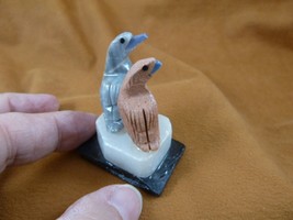 Y-DUC-450 pair of tan gray Ducks bird stone soapstone PERU love water fo... - £16.12 GBP