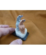 Y-DUC-450 pair of tan gray Ducks bird stone soapstone PERU love water fo... - £16.19 GBP