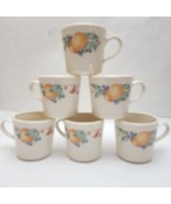 Set Of 6 Corning Ware Corelle Abundance Coffee/Tea Cups Mugs Fruit Pattern - $22.79