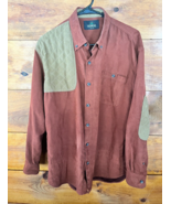 Red Head Long Sleeve Shirt Rust With Tan Elbow Patches Button Up Men’s S... - $292.55 MXN