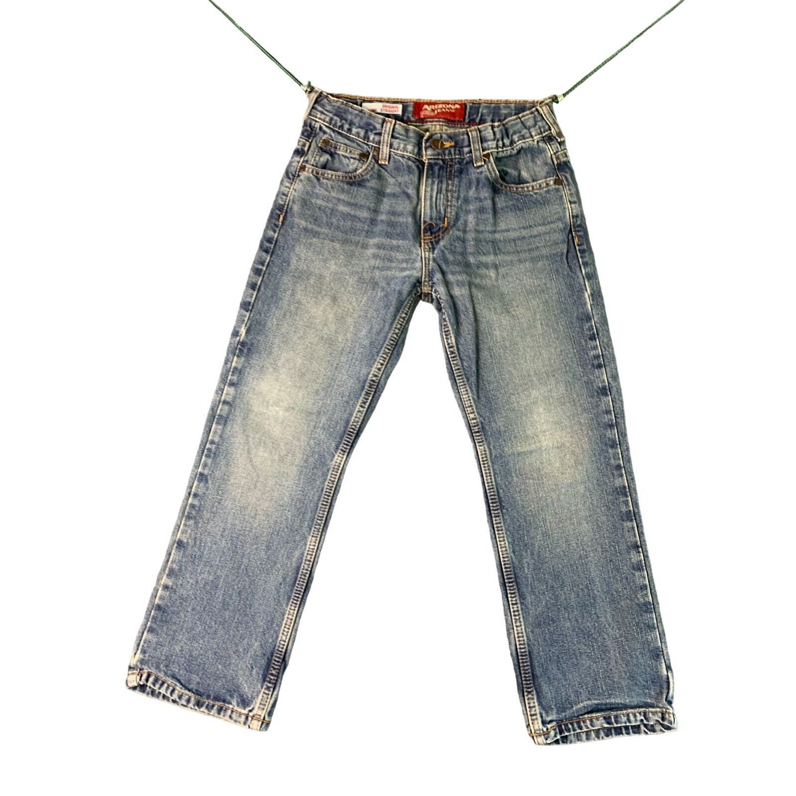 Primary image for Arizona Jean Boys Size 8 Husky Original Fit Straight Leg Jeans Blue Denim
