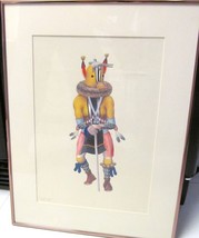 Leroy Kewanyama Hopi Original Signed Framed Art Painting &quot;63 Gouache - £1,353.85 GBP
