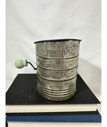 Vintage Bromwell&#39;s 3 Cup Measuring Cup Sifter Metal Tin Hand Crank Green... - €13,03 EUR