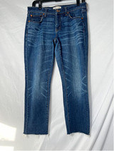 Madewell The Slim Boyjean Jeans - Size 26 Blue- Raw Hem - $30.84