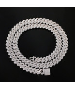 13mm Iced Out Miami Cuban Chain Necklace Men&#39;s Hip Hop 18K Gold Silver 1... - £154.56 GBP+
