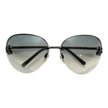 CHANEL 4134 1268G Black Gray Gradient Lenses Camellia aviator sunglasses - $153.45