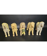 Imperial Toy 1974 Vintage Afghan Hound Rubber Toy Dogs Lot of 5 - $35.68