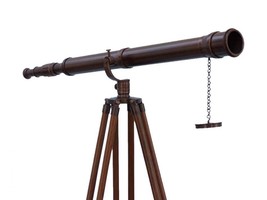 Galileo Brown Telescope with Wooden stand 39 Inch Floor Standing Bronzed - £189.84 GBP