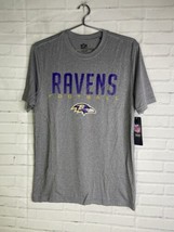 NEW Ultra Game NFL Baltimore Ravens Logo Mens Gray Activewear T-Shirt Size S - £19.73 GBP