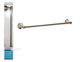 Moen DN8424BN Preston Bathroom Towel Bar 24&#39;&#39; in. L Aluminum, Brushed Ni... - £15.92 GBP