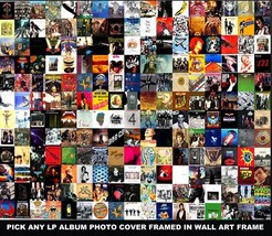 LP ALBUM ART PHOTO FRAMED RECORD ALBUM COVERS EXACT LP SIZE 12.75 X 12.7... - $760.54 MXN
