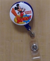 Mickey Mouse Clip badge reel key card ID holder lanyard retractable scru... - $9.49