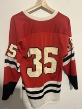 MENS Medium? Blank #35 Vintage Chicago Blackhawks Hockey Jersey Tony Esposito - £31.14 GBP