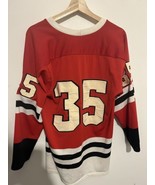 MENS Medium? Blank #35 Vintage Chicago Blackhawks Hockey Jersey Tony Esp... - £31.91 GBP