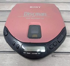 Sony Discman D-171 Portable CD Player Red - For Parts or Repair - $14.51