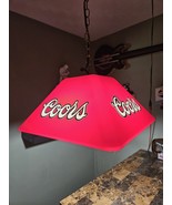 VINTAGE 1988 COORS BEER LAVA RED LOGO POKER POOL TABLE LIGHT BAR SIGN - $264.49 CAD