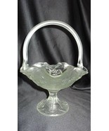 Vintage Fenton Art Glass Crystal Velvet Water Lily Basket Vase - £78.90 GBP