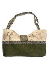Custom Handmade Vintage Floral Purse Fashion Shoulder Bag IVORY OLIVE - £23.73 GBP